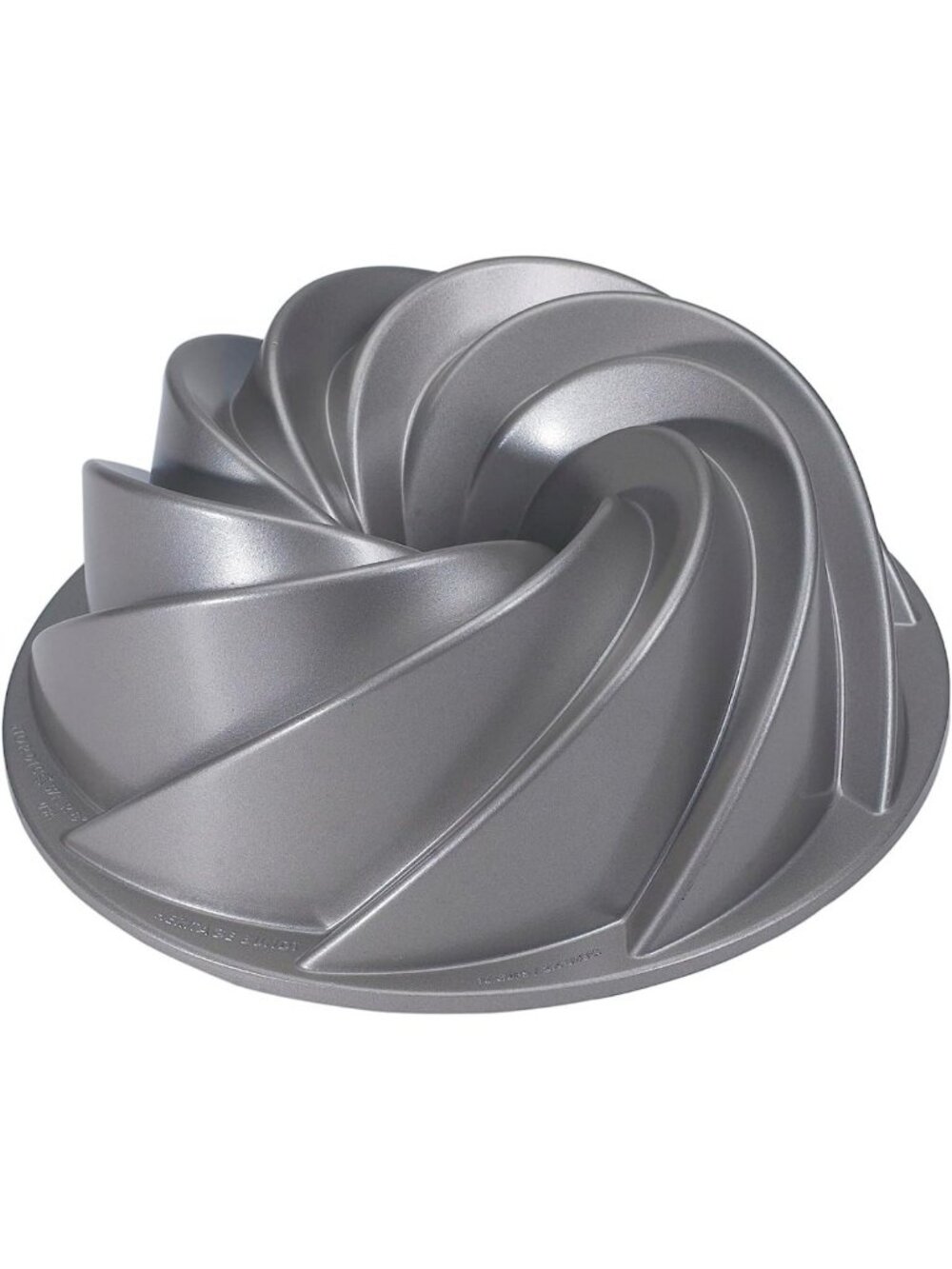 Elegant 10-Cup Bundt Pan for Perfect Cakes, Nonstick Bakeware, Silver Finish